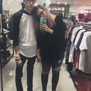 American Eagle ripped skinny jeans